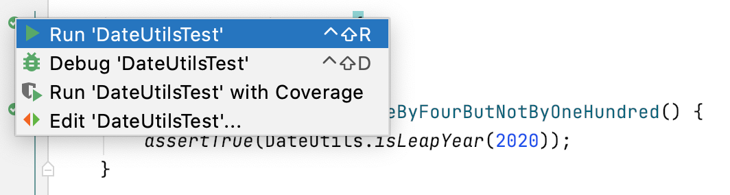 Kjøring av tester i IntelliJ IDEA